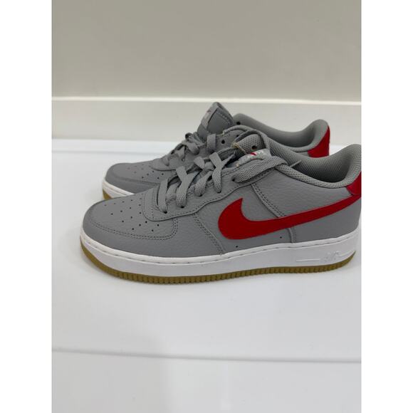 Nike Air Force 1-2 Gray Red Gum GS size 7Y kids youth af1 CI1759-002 - Picture 12 of 13